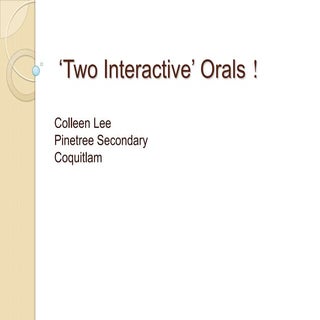 Two Interactive Activities