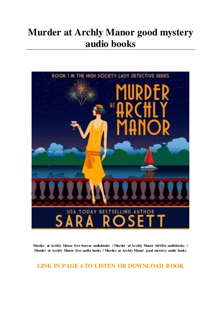 Murder at Archly Manor good mystery audio books