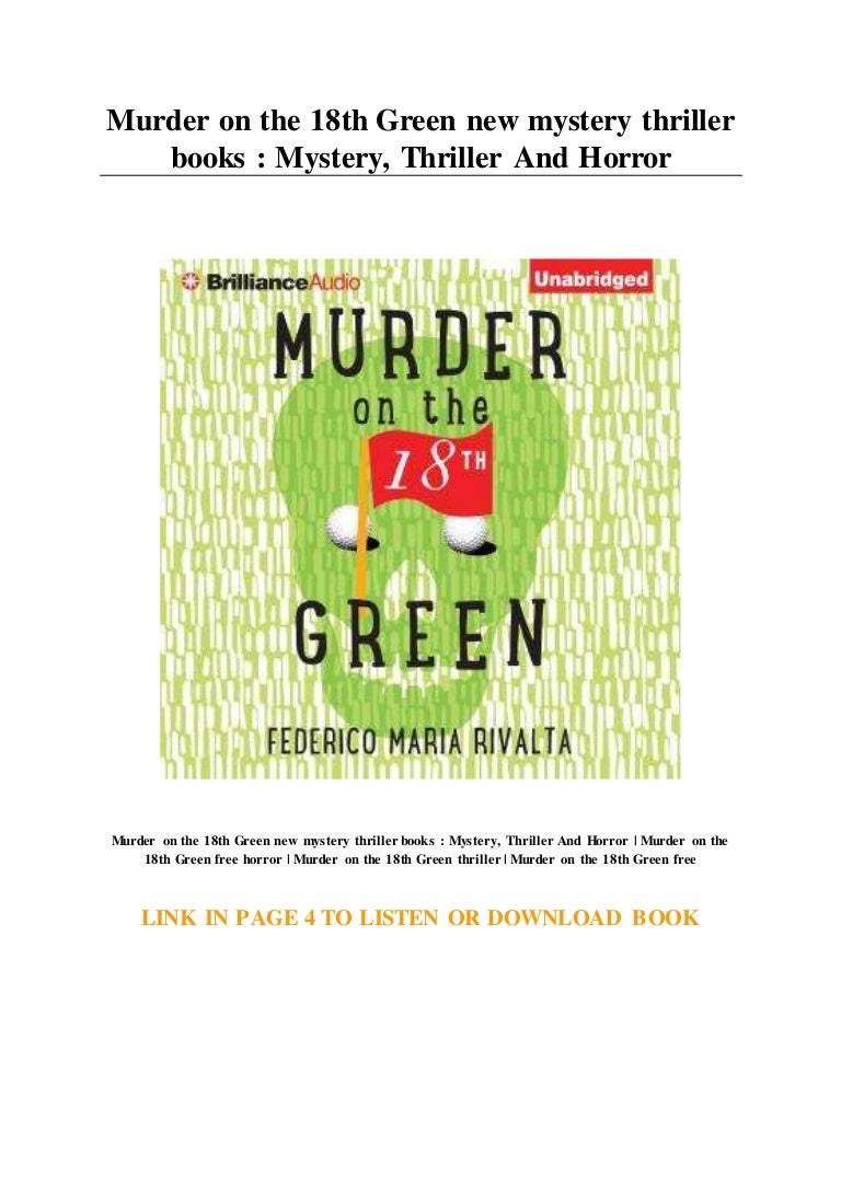 Murder on the 18th Green new mystery thriller books Mystery... Thri…