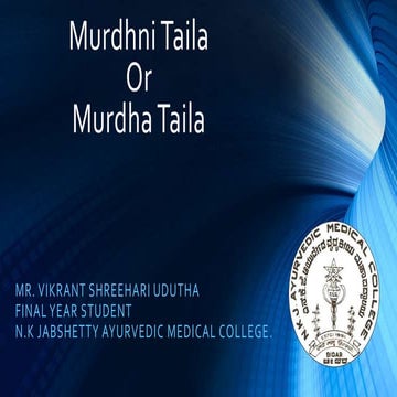Murdhni Taila