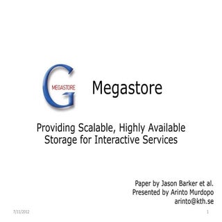Megastore - ID2220 Presentation
