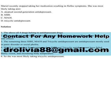 Muriel recently stopped taking her medication resulting in flulike s.pdf