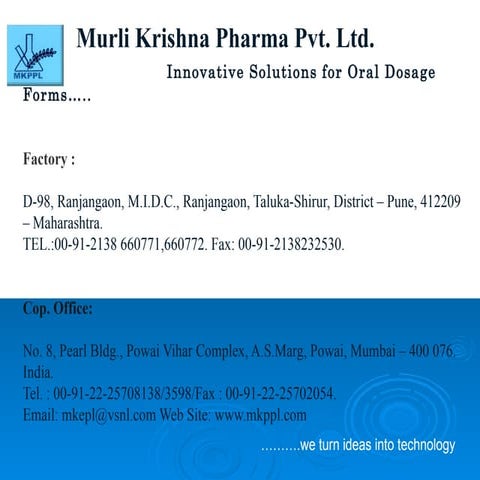 Murli Krishna Pharma Pvt. Ltd.