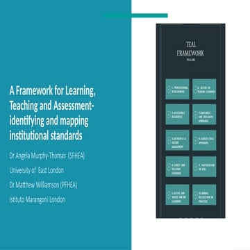 A Framework for Learning, Teaching and Assessment by Angela Murphy-Thomas & M...