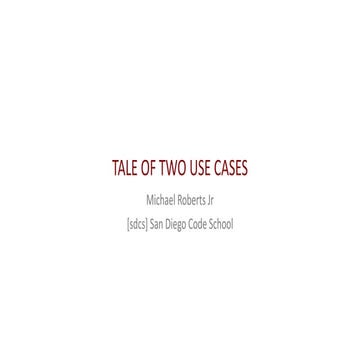 MongoDB World 2019: A Tale of Two Use Cases: Innovative MongoDB Solutions for...