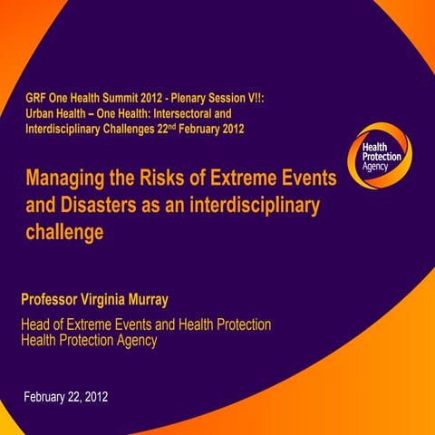  Managing the Risks of Extreme Events and Disasters as an Interdisciplinary C...