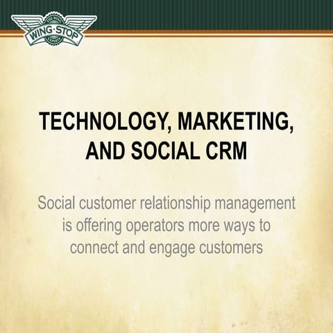 Technology, marketing, and social crm