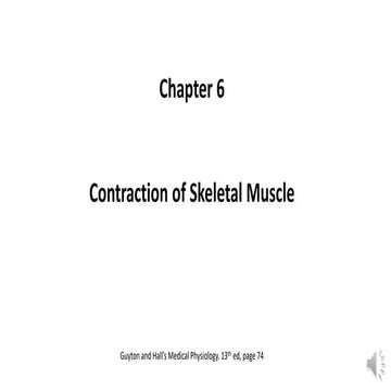 Molecular basis of Skeletal Muscle Contraction | PPTX