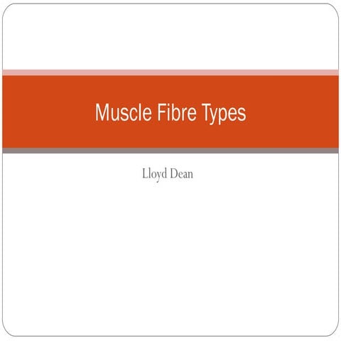 Muscle fibre types