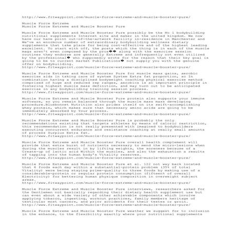 Muscle force extreme