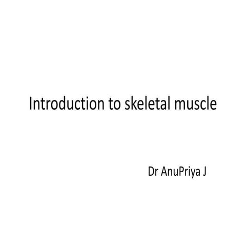 Muscle physiology