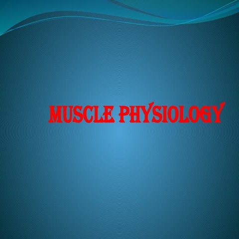 Comprehensive Overview of Muscle Physiology and Contraction Mechanisms ...