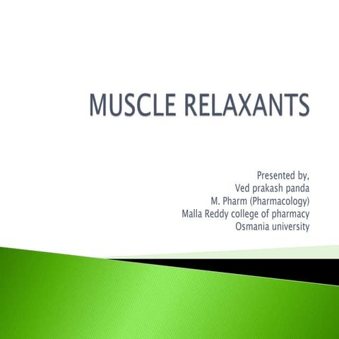 Muscle relaxants by ved prakash