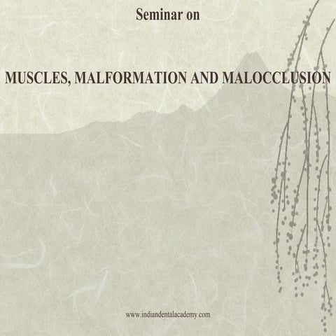 Muscles malformation and malocclusion