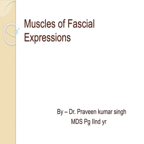 Muscles of facial expressions