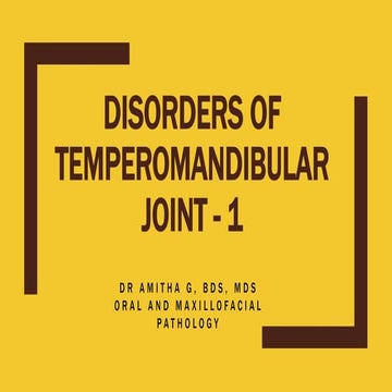 TMJ DISORDER- 1