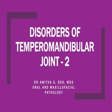 TMJ DISORDER - 2