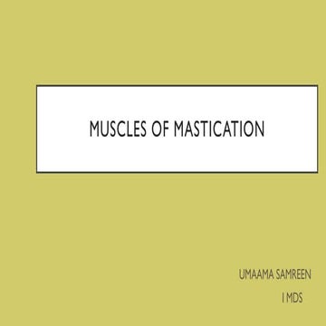Muscles of mastication | PPTX