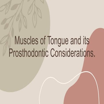 muscles of tongue and its prosthodontic implications