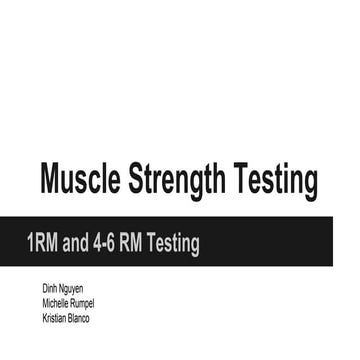 Muscle testing group presentation
