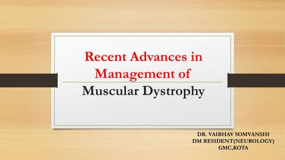 DUCHENNE MUSCULAR DYSTROPHY | PPTX