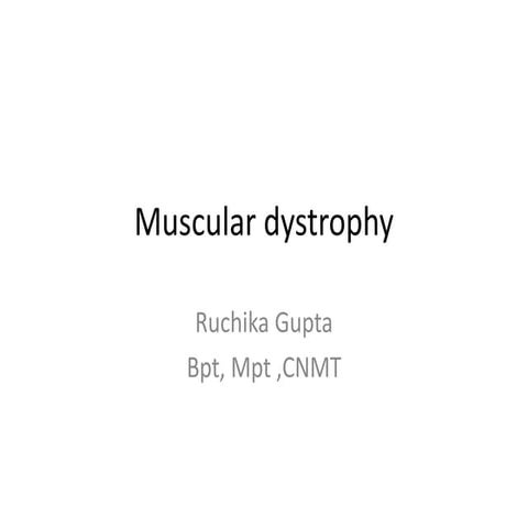 Muscular dystrophy and rehabilitation