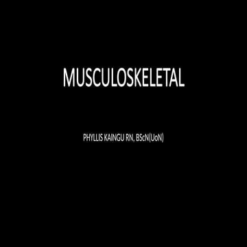 MUSCULO-SKELETAL SYSTEM power point presentation