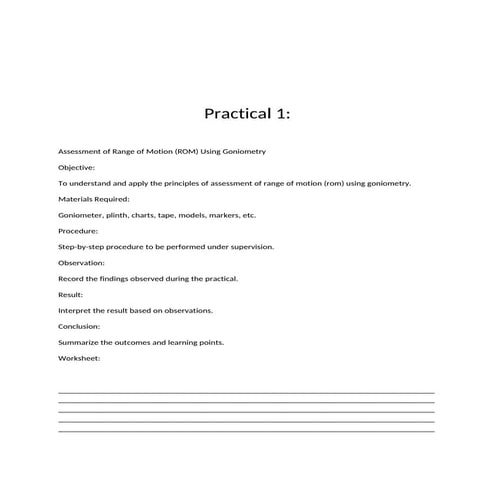 musculoskeletal.pdf practical msk of dpt students | PDF
