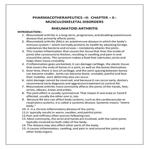 Musculoskeletal disorders