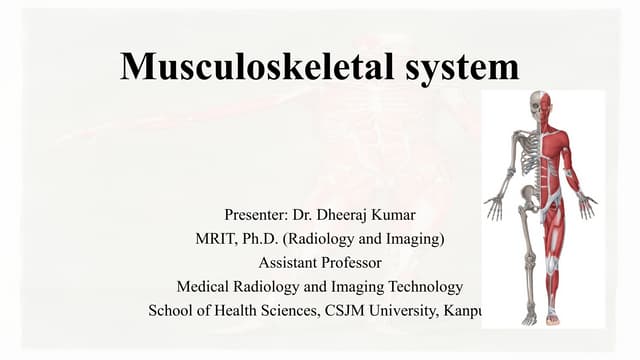 Muscoloskeletal System- Science Grade 6.pptx | Bone and Joint ...