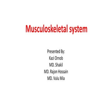 Musculoskeletal System 