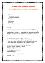 Anatomy Mnemonics Guide