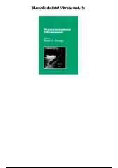 Musculoskeletal ultrasound 1e pdf