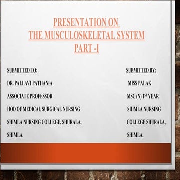 ANATOMY OF MUSCULOSKELETON SYSTEM PRESENTATION