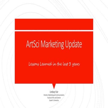 Three years in higher ed marketing