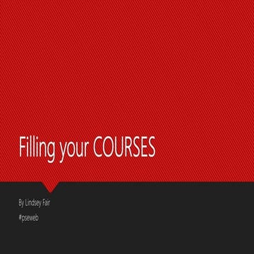 Fill Your Course