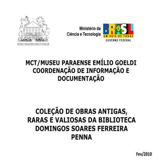 Museu Goeldi Obras Raras