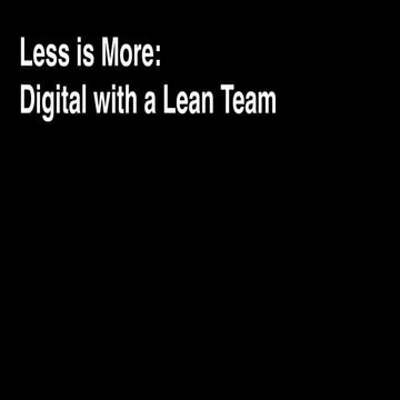 Less is More: Digital with a Lean Team - JiaJia Fei, Director of Digital, Jewish Museum, NYC