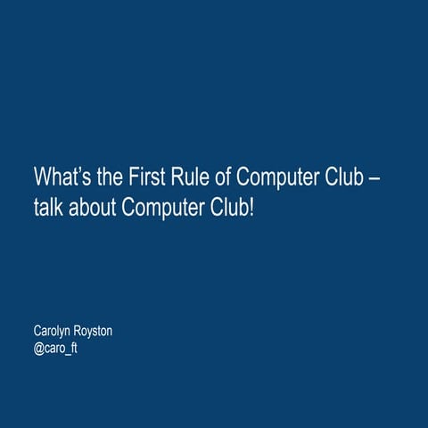 Computer Club | PPTX
