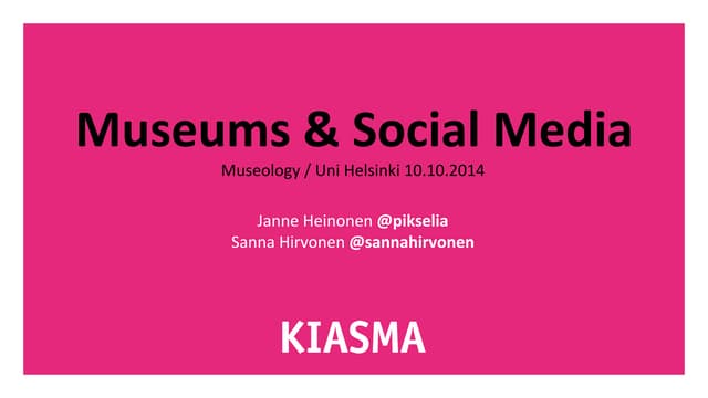 Museums & Social Media