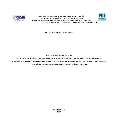 Museus de ciencias parques e reservas florestais de cianorte