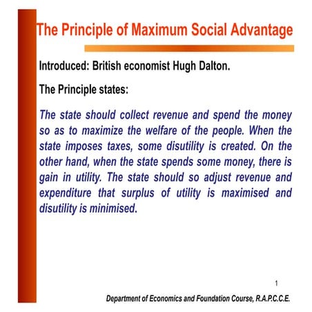 Musgrave theory of comparaitive advantage in public finance | PPTX