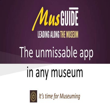 Musguide, the unmissable app in any smartphone