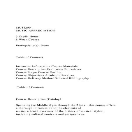 MUSI200 MUSIC APPRECIATION 3 Credit Hours 8 Week Co.docx