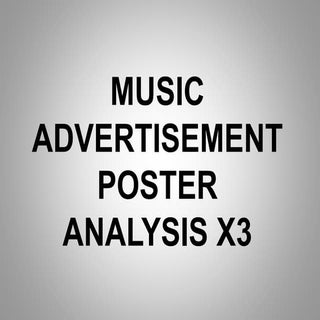 Music advertisement poster analysis x3