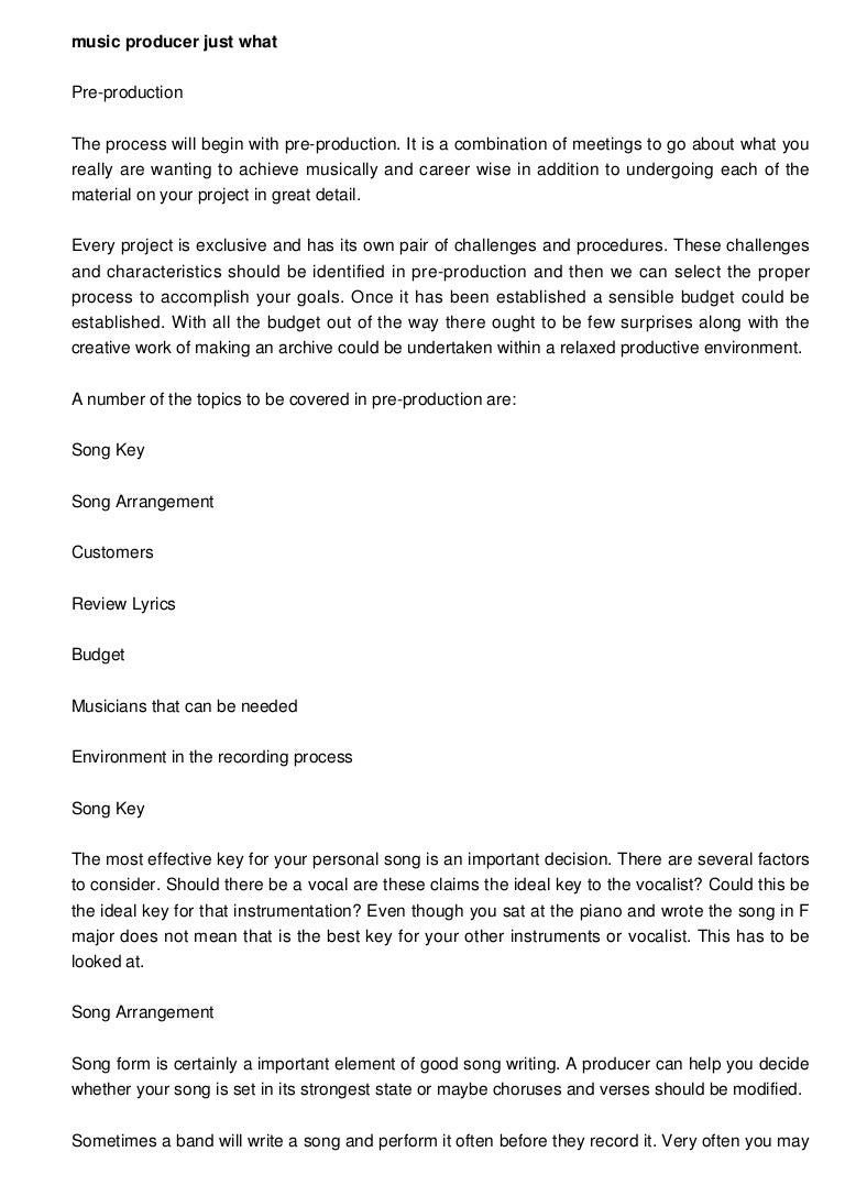what does a music producer do