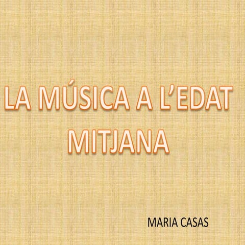 Musica edat mitjana