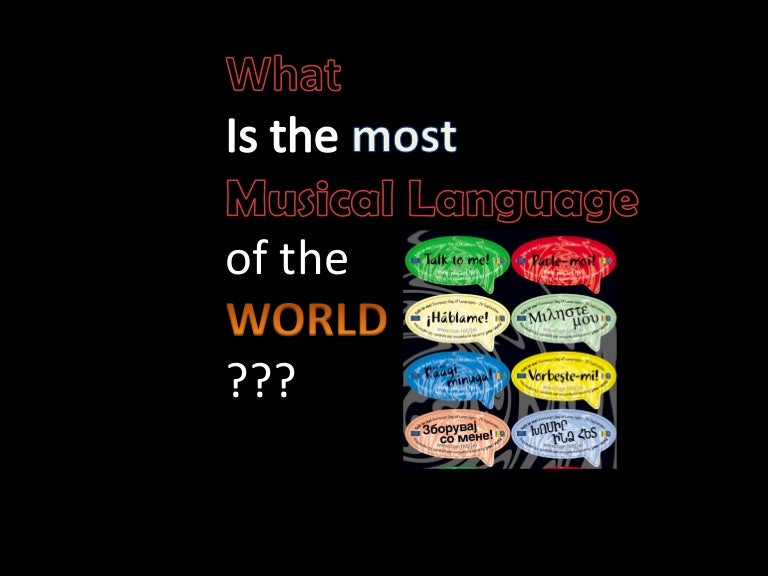 World's most musical languages