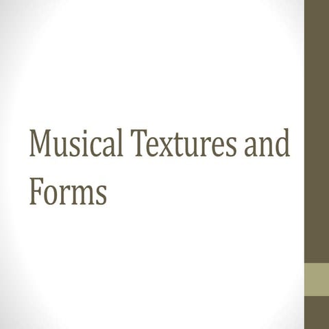 Musical texturesandforms