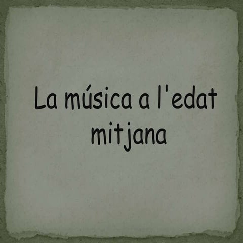 Musica medieval